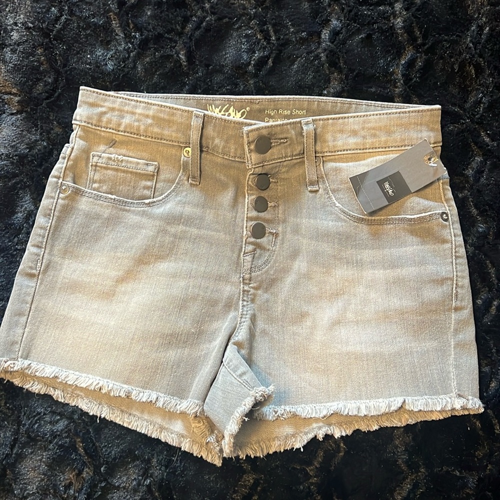 Mossimo Denim Gray frayed shorts size 2